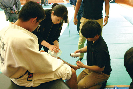 柔道大会救護・トレーナー活動