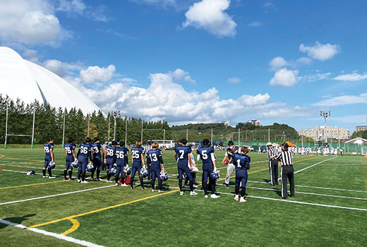 アメリカンフットボール大会のサポート活動