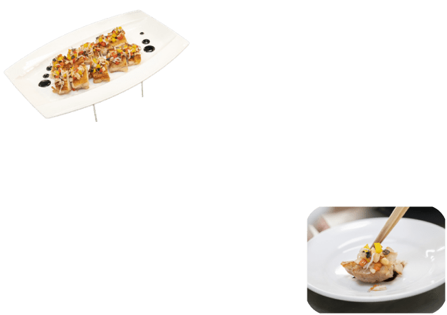 審査を受ける料理